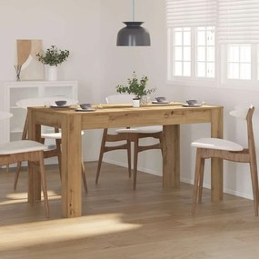 vidaXL Τραπεζαρία Τεχνίτης Δρυς 140 x 74,5 x 76 εκ. Επεξεργασμένο Ξύλο