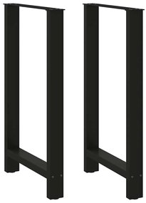vidaXL Πόδια Τραπεζιού Μπαρ 2 τεμ. Μαύρα 60x(100-101) εκ. Ατσάλι