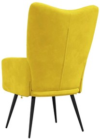 vidaXL Πολυθρόνα Relax Κίτρινο Μουσταρδί Βελούδινη