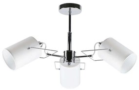 Φωτιστικό Οροφής Shiro 77-8100 70x70x37 Chrome-White Homelighting Metal, Fabric