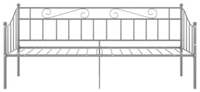 vidaXL Πλαίσιο για Καναπέ - Κρεβάτι Γκρι 90 x 200 εκ. Μεταλλικό