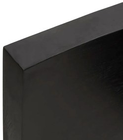 Επιφ Τραπεζιού Αν Καφέ 200x60x(2-6)εκ.Ακατέργ. Μασίφ Ξύλο Δρυός - Καφέ