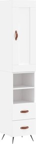 vidaXL Ντουλάπι Λευκό 34,5 x 34 x 180 εκ. από Επεξεργασμένο Ξύλο