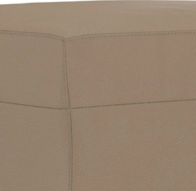 vidaXL Πολυθρόνες Σετ 3 Τεμ. Καπουτσίνο Συνθετικό Δέρμα Μαξιλάρια