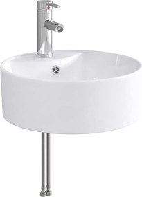 vidaXL Λεκάνη μπάνιου Χρωμέ 40,5 x 40,5 x 15 cm Μέταλλο