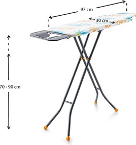 Σιδερώστρα ρούχων Alsu Perilla μεταλλική ανθρακί 97x30x90εκ.