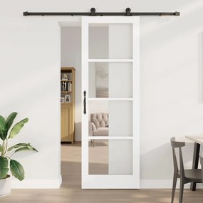vidaXL Συρόμενη Πόρτα με Σετ Υλικών 'ORKDAL' Λευκό 78x232 εκ