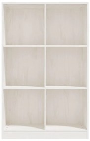 vidaXL Βιβλιοθήκη Λευκή 70 x 33 x 110 εκ. από Μασίφ Ξύλο Πεύκου