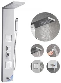 VEVOR Shower Panel Tower System Stainless Steel Column Rainfall Head Massage Jet