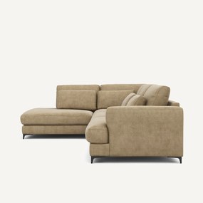 Γωνιακός καναπές αριστερός από βελούδο stonewashed, Marsile