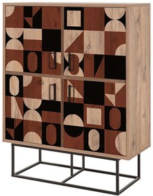 Παπουτσοθήκη - Ντουλάπι Quantum Solo Chess 863SPH5129 93x36x115cm Multi Particle Board, Metal