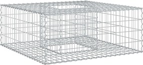 vidaXL Ανασηκωμένο κρεβάτι gabion Ασημί