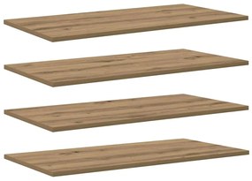 vidaXL Ράφι Βιβλίων 4 pcs Καφέ 80 x 40 x 1.5 cm Επεξεργασμένο ξύλο