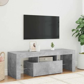 vidaXL Έπιπλο Τηλεόρασης με LED Γκρι Σκυροδέματος 120 x 35 x 40 εκ.