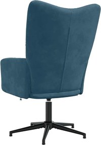 vidaXL Πολυθρόνα Relax Μπλε Βελούδινη