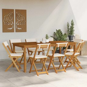 vidaXL Καρέκλες εξωτερικής βεράντας 8 pcs Λευκό κρεμ 40 x 53 x 80 εκ