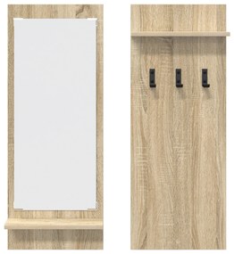vidaXL Τοίχου Κρεμάστρα Sonoma Oak 70 x 10 x 90 εκ. Επεξεργασμένο ξύλο