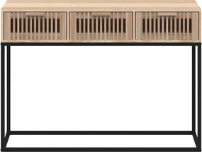 vidaXL Τραπέζι Κονσόλα 105x30x75 εκ. από Επεξεργασμένο Ξύλο και Σίδερο