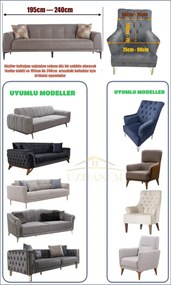Stewehome Ελαστικό κάλυμμα πολυθρόνας με γεωμετρικό σχέδιο 60x85 cm