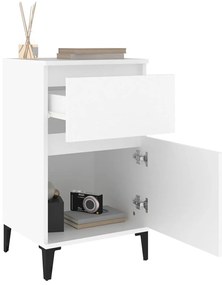 vidaXL Κομοδίνα 2 τεμ. Λευκά 40 x 35 x 70 εκ.