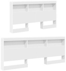 vidaXL Κρεβάτι Βιβλιοθήκης Λευκό 160 x 200 cm Επεξεργασμένο ξύλο