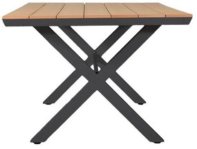 Τραπέζι FL6510 Fylliana Αλουμινίου Polywood Γκρί 180x100x75 εκ. 180x100x75 εκ.