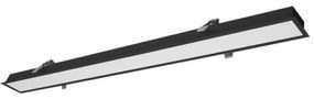 Γραμμικό Φωτιστικό Χωνευτό Viokef Station Ultra 3911-03114-3-B-N L1140 3000K Μαύρο Ματ