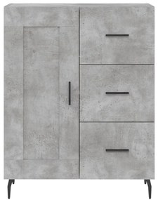 vidaXL Ντουλάπι Γκρι Σκυροδέματος 69,5x34x90 εκ. Επεξεργασμένο Ξύλο
