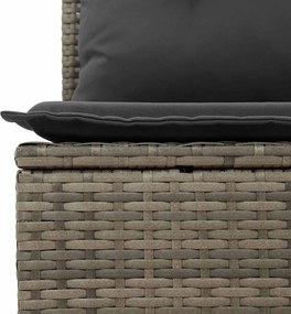 vidaXL 2 τεμαχίων σετ καναπέδες κήπου με μαξιλάρια Γκρι Ακακία