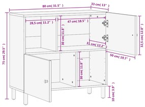 ΒΟΗΘΗΤΙΚΟ ΝΤΟΥΛΑΠΙ ΜΑΥΡΟ 80 X 33 X 75 ΕΚ. ΑΠΟ ΜΑΣΙΦ ΞΥΛΟ ΜΑΝΓΚΟ 356846