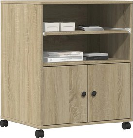 vidaXL Βάση Εκτυπωτή με Ρόδες Sonoma Δρυς 60x48x74 εκ.