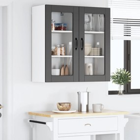 vidaXL Ραφιέρα τοίχου LUCCA 2 pcs Μαύρο 40 x 31 x 80 εκ.