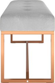 vidaXL Πάγκος Γκρι 110 x 36 x 45 εκ. Βελούδινος
