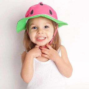Παιδικό Καπέλο Με Αντιηλιακή Προστασία UPF50 Zoocchini Watermelon Φούξια,Πράσινο 6-12 Μηνών