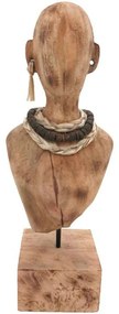 Διακοσμητική Προτομή Ebia 312-000043 17x12,5x44cm Walnut-Black Inart Metal,Wood