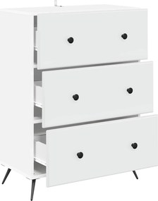 vidaXL Ντουλάπι με Συρτάρια Λευκό 66 x 34,5 x 90 εκ Επεξεργασμένο Ξύλο