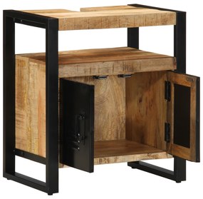 vidaXL Ντουλάπι νιπτήρα  55x35x60 cm από μασίφ ακατέργαστο ξύλο πεύκου