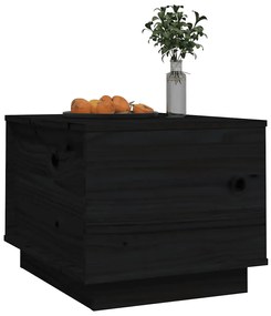 vidaXL Τραπεζάκι Σαλονιού Μαύρο 40x50x35 εκ. από Μασίφ Ξύλο Πεύκου