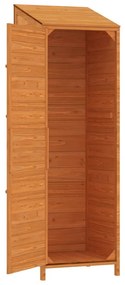 vidaXL Αποθήκη Κήπου Καφέ 55 x 52 x 174,5 εκ. από Μασίφ Ξύλο Ελάτης