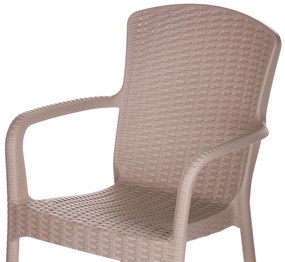 Πολυθρόνα βαρέους τύπου TURAN απο PP σε χρώμα cappuccino 43x40x86