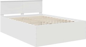 vidaXL Σκελετός Κρεβατιού Λευκό 140 x 200 cm Επεξεργασμένο ξύλο