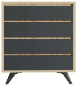Συρταριέρα Suvera 811MDD3437 70x40x86cm Oak-Anthracite