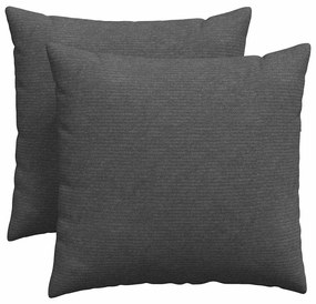 vidaXL Μαξιλάρι Καναπέ 2 pcs Σκούρο Γκρι 50 x 50 cm