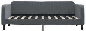 Κρεβάτι ημέρας με στρώμα σκούρο γκρι 90x190 cm Βελούδο 3197053