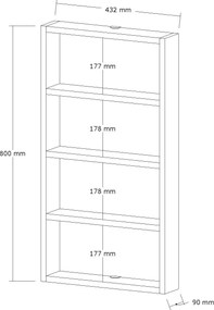 Ράφι Τοίχου Atlantic Πεύκο MOFLOA 43.2x9x80