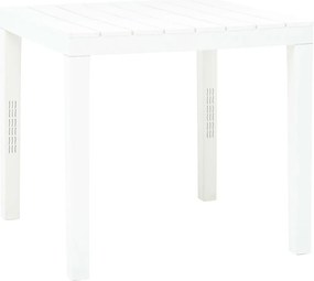 vidaXL Τραπέζι Κήπου Λευκό 78 x 78 x 72 εκ. Πλαστικό