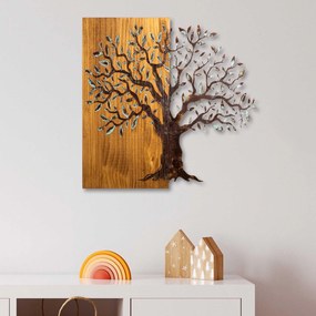 Decorative Wooden Wall Accessory Mysterious Tree - 371-A Multicolor