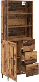 vidaXL Highboard 2 pcs Παλιό Ξύλο 69,5 x 32,5 x 180 εκ