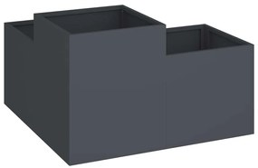 vidaXL Γλάστρα Κήπου Ανθρακί 80 x 80 x 48 εκ. Ατσάλι