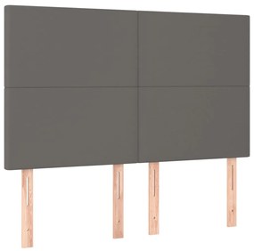 vidaXL Κεφαλάρια Κρεβατιού 4 τεμ. Γκρι 72x5x78/88 εκ. Συνθετικό Δέρμα